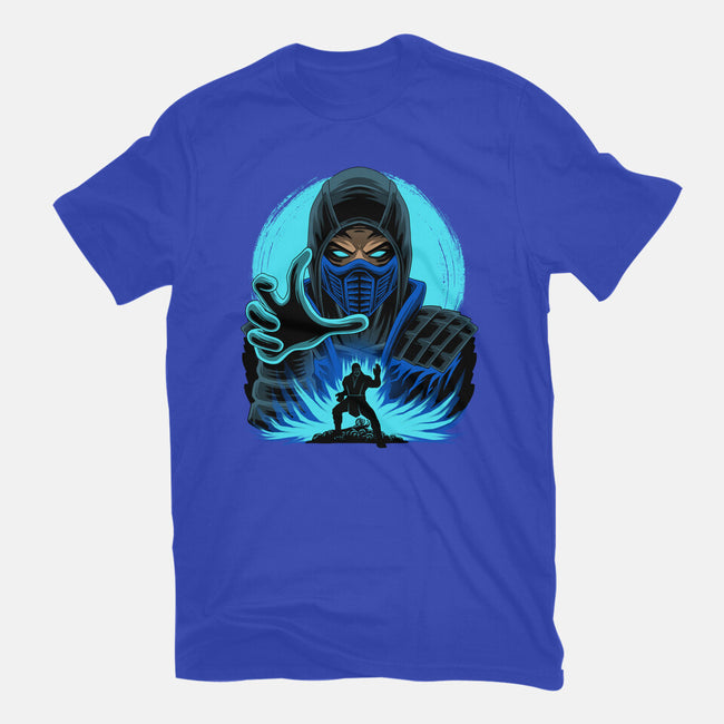 Blue Ninja Fighter-Unisex-Basic-Tee-rmatix