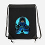 Blue Ninja Fighter-None-Drawstring-Bag-rmatix