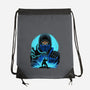 Blue Ninja Fighter-None-Drawstring-Bag-rmatix