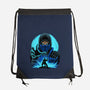 Blue Ninja Fighter-None-Drawstring-Bag-rmatix