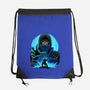 Blue Ninja Fighter-None-Drawstring-Bag-rmatix