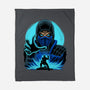 Blue Ninja Fighter-None-Fleece-Blanket-rmatix