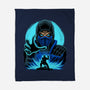 Blue Ninja Fighter-None-Fleece-Blanket-rmatix