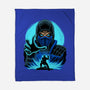 Blue Ninja Fighter-None-Fleece-Blanket-rmatix