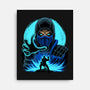 Blue Ninja Fighter-None-Stretched-Canvas-rmatix