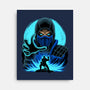 Blue Ninja Fighter-None-Stretched-Canvas-rmatix