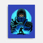 Blue Ninja Fighter-None-Stretched-Canvas-rmatix