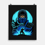 Blue Ninja Fighter-None-Matte-Poster-rmatix
