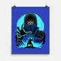 Blue Ninja Fighter-None-Matte-Poster-rmatix