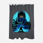Blue Ninja Fighter-None-Polyester-Shower Curtain-rmatix