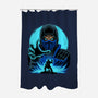 Blue Ninja Fighter-None-Polyester-Shower Curtain-rmatix