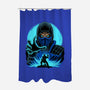 Blue Ninja Fighter-None-Polyester-Shower Curtain-rmatix