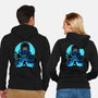 Blue Ninja Fighter-Unisex-Zip-Up-Sweatshirt-rmatix