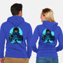 Blue Ninja Fighter-Unisex-Zip-Up-Sweatshirt-rmatix