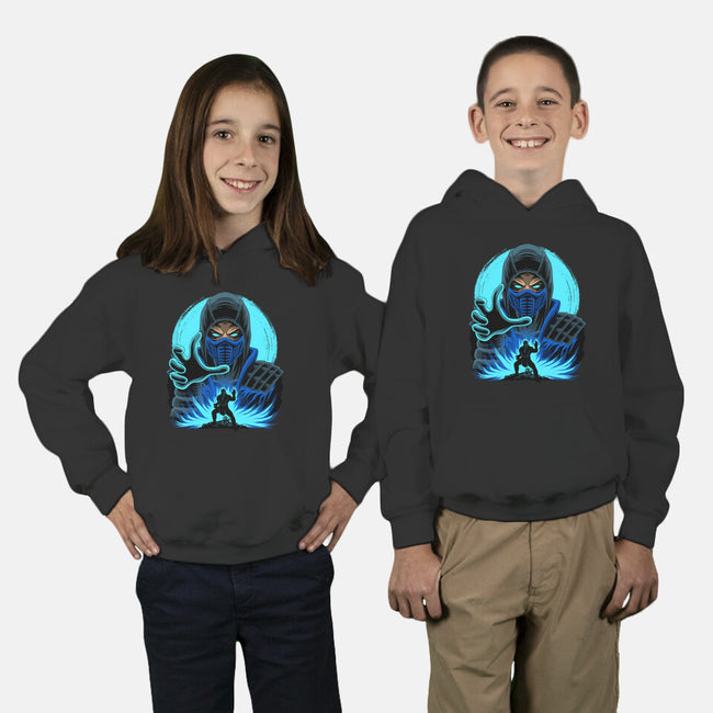 Blue Ninja Fighter-Youth-Pullover-Sweatshirt-rmatix