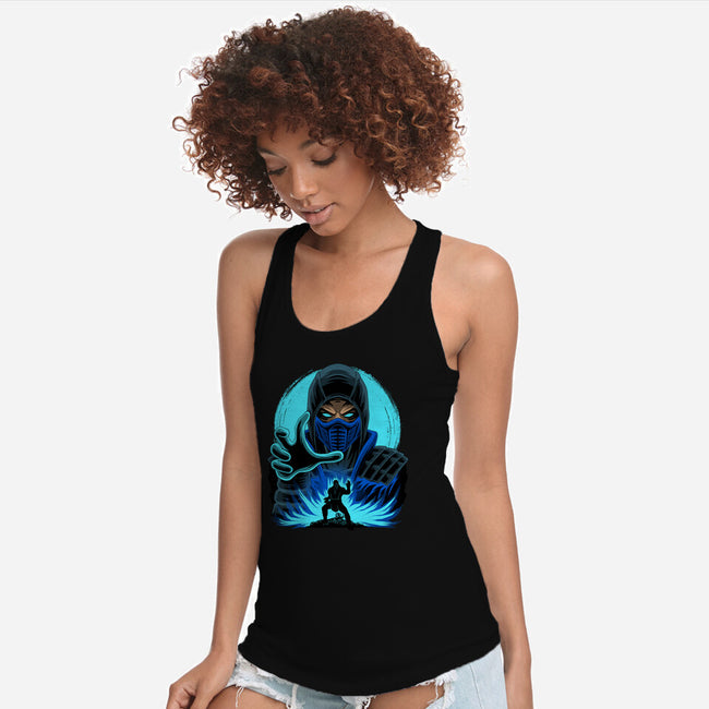 Blue Ninja Fighter-Womens-Racerback-Tank-rmatix