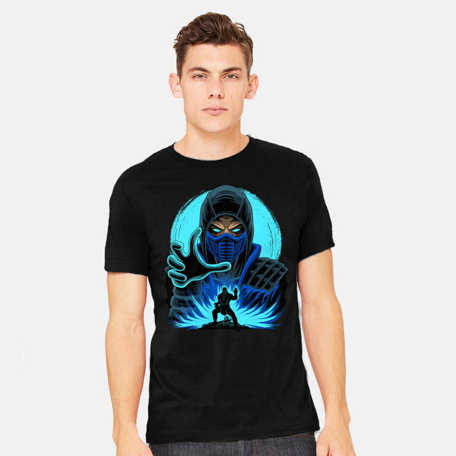 Blue Ninja Fighter-Mens-Heavyweight-Tee-rmatix