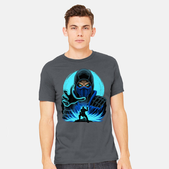 Blue Ninja Fighter-Mens-Heavyweight-Tee-rmatix