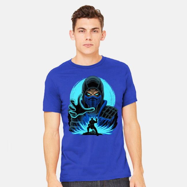 Blue Ninja Fighter-Mens-Heavyweight-Tee-rmatix