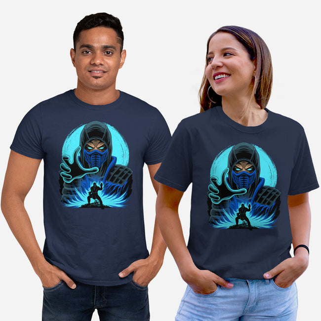 Blue Ninja Fighter-Unisex-Basic-Tee-rmatix