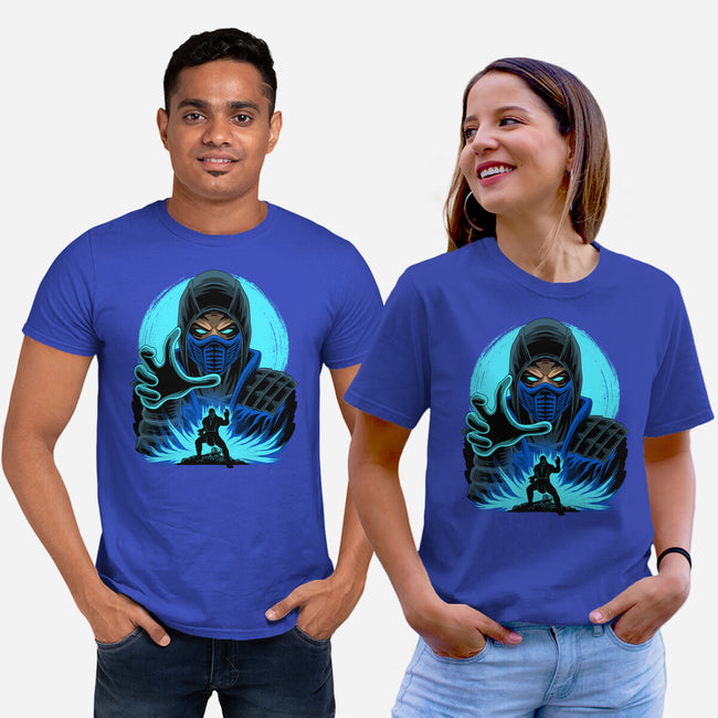 Blue Ninja Fighter-Unisex-Basic-Tee-rmatix
