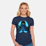Blue Ninja Fighter-Womens-Fitted-Tee-rmatix