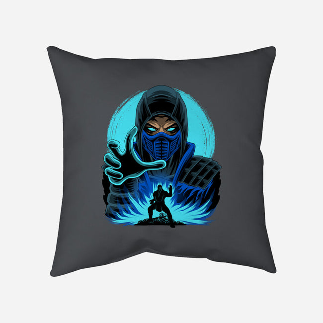 Blue Ninja Fighter-None-Removable Cover w Insert-Throw Pillow-rmatix