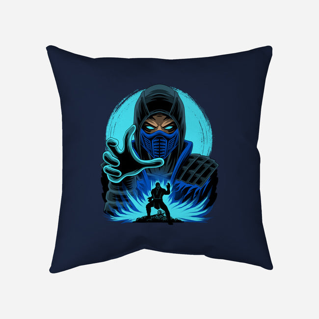 Blue Ninja Fighter-None-Removable Cover w Insert-Throw Pillow-rmatix