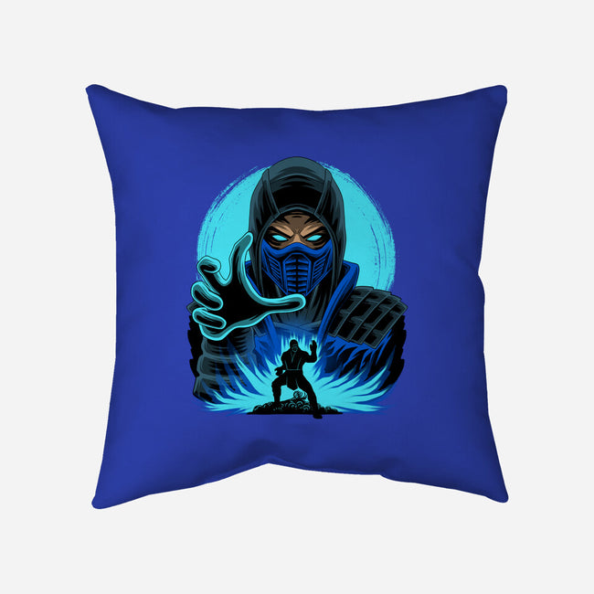 Blue Ninja Fighter-None-Removable Cover w Insert-Throw Pillow-rmatix