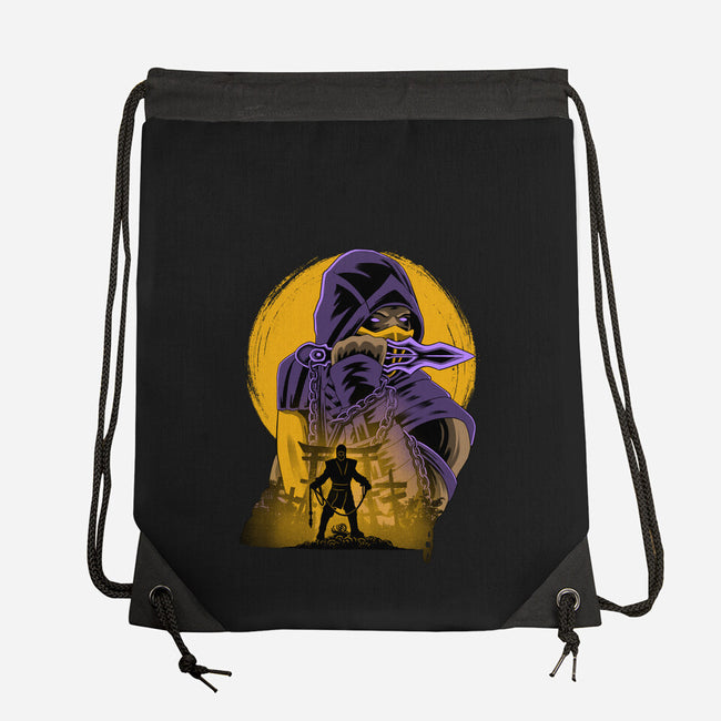 Yellow Ninja Fighter-None-Drawstring-Bag-rmatix