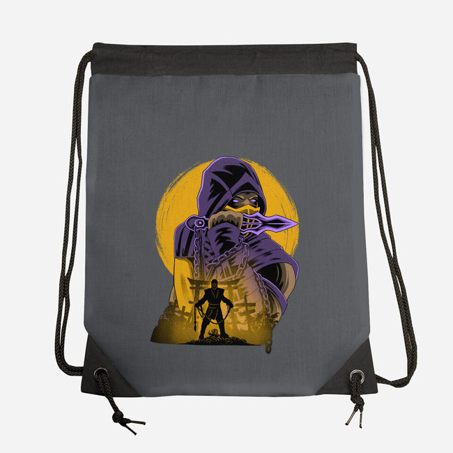 Yellow Ninja Fighter-None-Drawstring-Bag-rmatix