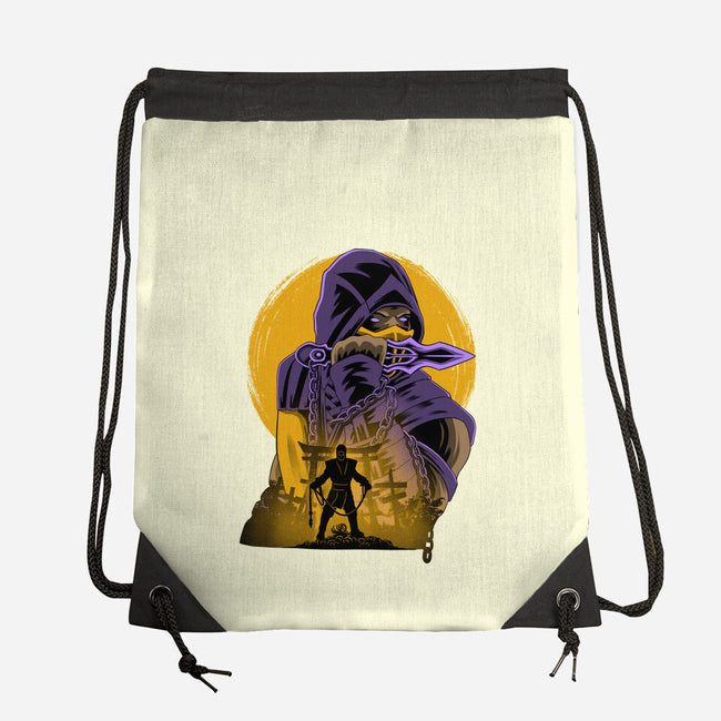 Yellow Ninja Fighter-None-Drawstring-Bag-rmatix