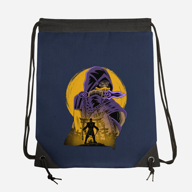 Yellow Ninja Fighter-None-Drawstring-Bag-rmatix