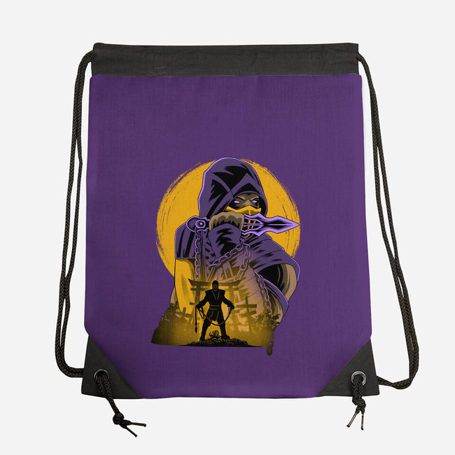 Yellow Ninja Fighter-None-Drawstring-Bag-rmatix