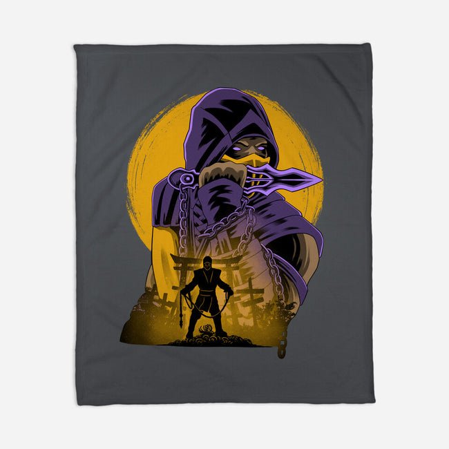 Yellow Ninja Fighter-None-Fleece-Blanket-rmatix