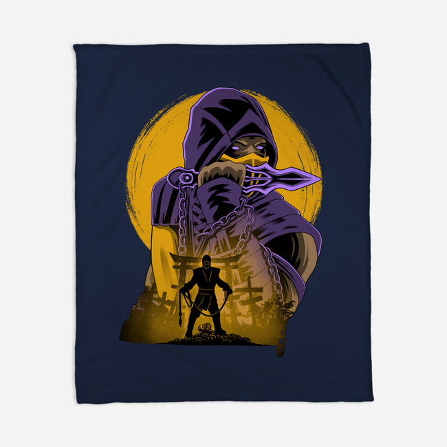 Yellow Ninja Fighter-None-Fleece-Blanket-rmatix