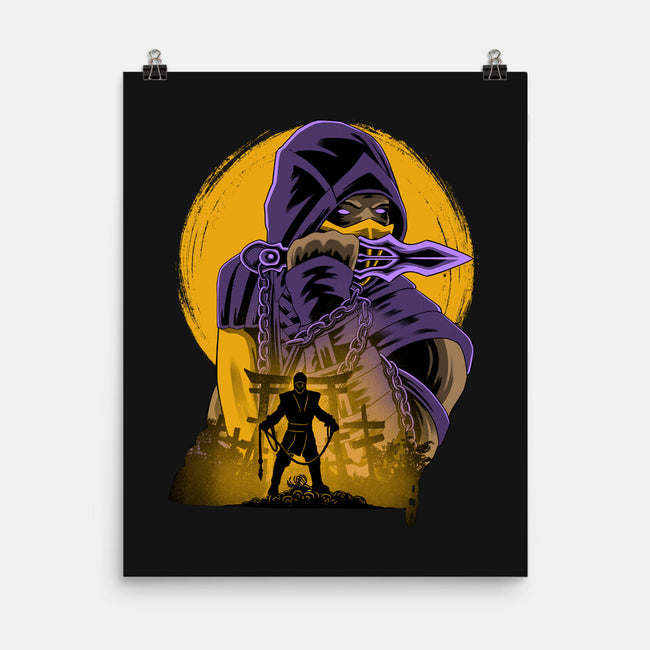 Yellow Ninja Fighter-None-Matte-Poster-rmatix