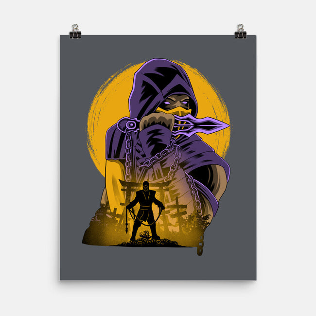 Yellow Ninja Fighter-None-Matte-Poster-rmatix
