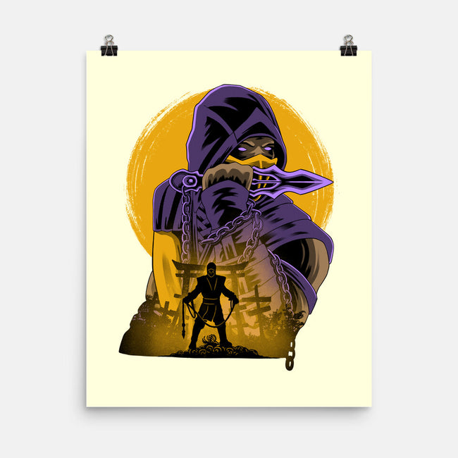 Yellow Ninja Fighter-None-Matte-Poster-rmatix