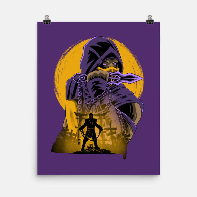 Yellow Ninja Fighter-None-Matte-Poster-rmatix