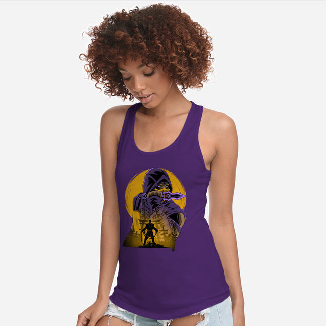 Yellow Ninja Fighter-Womens-Racerback-Tank-rmatix