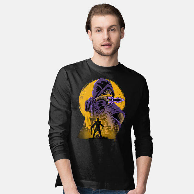 Yellow Ninja Fighter-Mens-Long Sleeved-Tee-rmatix