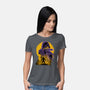 Yellow Ninja Fighter-Womens-Basic-Tee-rmatix