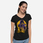 Yellow Ninja Fighter-Womens-V-Neck-Tee-rmatix