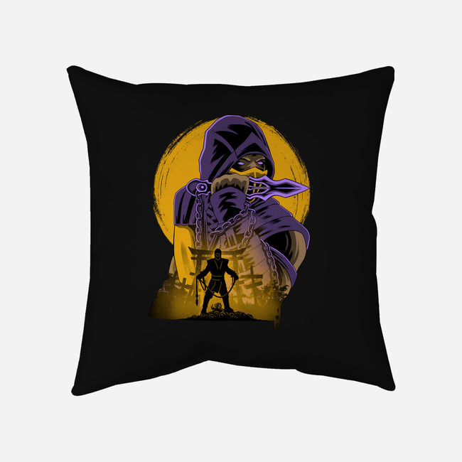 Yellow Ninja Fighter-None-Removable Cover w Insert-Throw Pillow-rmatix