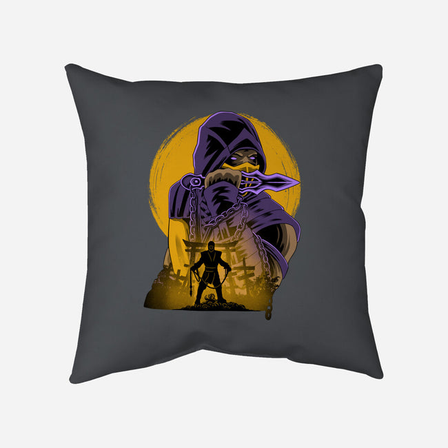 Yellow Ninja Fighter-None-Removable Cover w Insert-Throw Pillow-rmatix