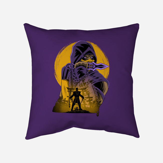 Yellow Ninja Fighter-None-Removable Cover w Insert-Throw Pillow-rmatix