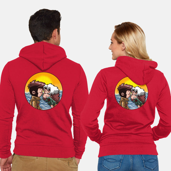 Ma Cherie-Unisex-Zip-Up-Sweatshirt-zascanauta