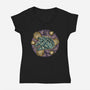 Travel To The Stars-Womens-V-Neck-Tee-glitchygorilla