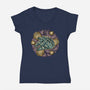 Travel To The Stars-Womens-V-Neck-Tee-glitchygorilla